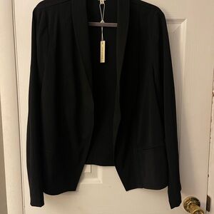 Max Studio Black Blazer OpenFront Suit Jacket XL. NWT